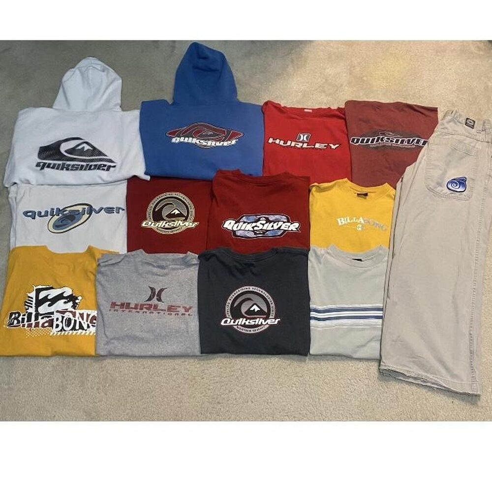Quiksilver, Hurley & Billabong surf and skate tees
